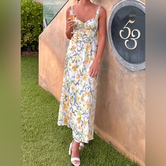 ASTR the Label Floral Corset Satin Dress XS - Picture 4 of 13